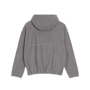 เสื้อฮู้ดดี้ผู้ชายสไตล์วินเทจคุณภาพสูงแบบสปอร์ต ไซส์ใหญ่ ผ้าหนา มีซิปและกระเป๋าหลายช่อง รับผลิตตามสั่งขายส่ง - Product Image 1