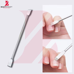 Empujador de cutículas de doble punta de acero inoxidable para el cuidado de las uñas, diseñado para eliminar la piel muerta, herramientas de manicura para uso en salones. - Product Image 2