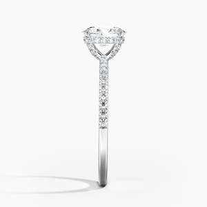 BOJ <b>Ring</b> 095 Oval Cut 925 <b>Silver</b> Halo Stone Prong Setting <b>Solitaire</b> Diamond <b>Ring</b> 2ct D Color VVS1 Moissanite GRA Certified - Product Image 3