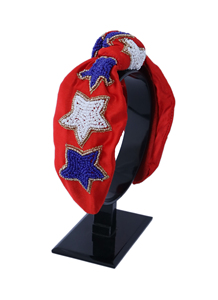 Premium Quality Multicolor Firework <b>Headband</b> Special National Holiday White Padded Patriotic Starburst Statement Hairbands 2026 - Product Image 2