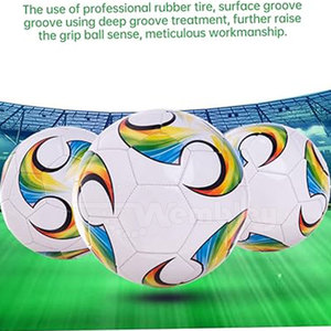 Ballon de football en cuir PU de haute qualité, écologique et durable, taille personnalisée, pour l'entraînement et les matchs de compétition, vente en gros - Product Image 6