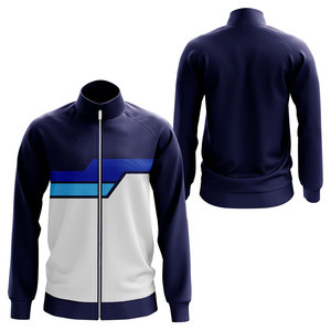 Men's Color Block Racer <b>Jacket</b> <b>Zip</b> <b>Up</b> Stand Collar Sporty Breathable Polyester Track Outerwear Autumn Wear Sublimation Print - Product Image 3
