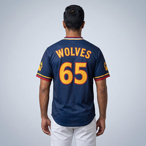 Camiseta de Softbol Unisex Personalizada OEM ODM, Sublimada, Transpirable, Cuello Redondo, Manga Corta, Poliéster/Algodón, Ropa Deportiva para Equipos - Product Image 2
