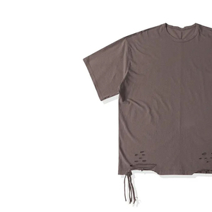 Camiseta Ligera de Lona 100% Algodón con Lavado Ácido para Hombre, de Lujo, Estilo Vintage Desgastado, Oversize, de Secado Rápido y Transpirable, Manga Corta - Product Image 2