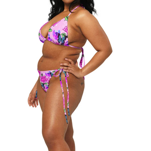 Wholesale Women 3 Piece <b>Bikini</b> <b>Set</b> Sexy Bathing Suit Tie Dyed Sexy Bandage Halter <b>Bikini</b> Beachwear Swimsuit Beach Cover up - Product Image 6