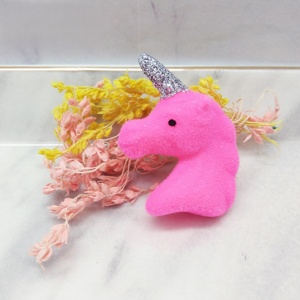 Tête de licorne rose flocage miniature 1in de haut - Product Image 3