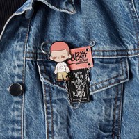 POPMART KUBO JEANS SERIES Badge Blind Box Figurine et jouet en vinyle original à collectionner pour les fans d'anime et de dessins animés