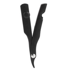 New Arrival Custom Male Professional Stainless Steel Straight Razor <b>Plastic</b> Handle High Grade Single <b>Edge</b> Blades Foldable Clean - Product Image 5