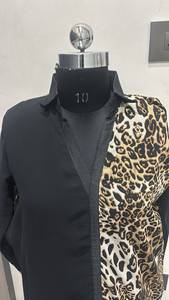 Robe Western de haute qualité confortable à imprimé léopard noir, col rabattu, manches longues, vêtements d'été pour femmes - Product Image 4