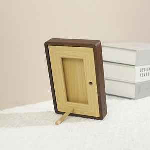 Distinct Mortise and Tenon Rounded Corner Photo <b>Frame</b> <b>Black</b> Walnut Solid Wood Children's Calligraphy Word Display Picture <b>Frame</b> - Product Image 3