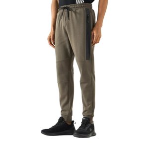 กางเกงจ็อกเกอร์ผู้ชายทรงปกติ ผ้าฟลีซ เอวยางยืด ใส่สบายในฤดูหนาว สีพื้น ผ้าโพลีเอสเตอร์ผสมคอตตอน - Product Image 1