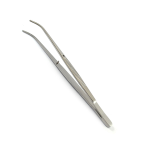 Pinces à pansements à baïonnette droites et courbées en acier inoxydable, pinces chirurgicales à pointe dentelée, instrument de précision ORL - Product Image 2