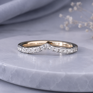 แหวนเพชรทรงกลมทองคำขาว 14KT แบบคลาสสิกสำหรับผู้หญิง แหวนแต่งงานหรูหราประดับเพชร 17 เม็ด น้ำหนัก 0.28 กรัม ของขวัญเครื่องประดับ - Product Image 1
