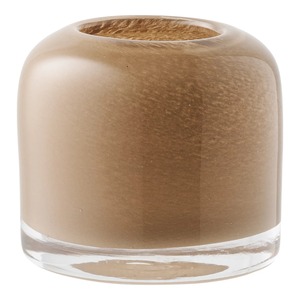 <b>Blush</b> <b>Brown</b> Luxury Candle Glass, Handcrafted Mouth-Blown, Elegant Home Decor, Scented Candle Display - Product Image 4