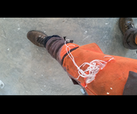 Pantalones de Trabajo Color Naranja, Pantalones de Protección para Motosierra, Térmicos, Resistentes a Cortes, Antiestáticos, Ignífugos, Cómodos, de Poliéster, con Certificación CE