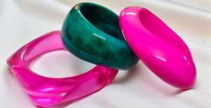 ชุดกำไลข้อมือเรซิ่นสไตล์อิสลามสุดฮิต สีชมพูและสีเขียวอมฟ้า ของขวัญสำหรับทุกเพศ เครื่องประดับแฟชั่น - Product Image 3