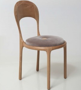 Modern Scandinavian Wooden <b>Dining</b> <b>Chair</b> With Upholstered Fabric Seat And Back For Home Hotel Restaurants And Bars - Product Image 2