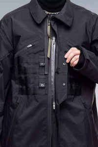 Men Techwear <b>Jacket</b> Tactical Streetwear Multi-Pocket Functional Waterproof Cyberpunk Windbreaker Urban Utility Cargo Coat Men - Product Image 6