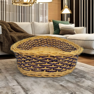 Bandeja Ovalada Multiusos Tejida – Ratán Natural y Fibra de Seagrass - Product Image 1