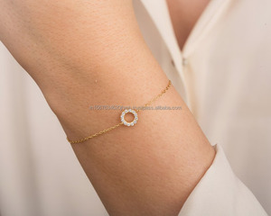Bracelet en diamant rond de laboratoire IGI/GIA en or 14k pour les fiançailles ou les mariages des femmes-Bijoux de laboratoire à la mode - Product Image 2