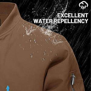 Veste bomber d'hiver en toile patchwork avec logo personnalisé, coupe-vent, imperméable, manches longues, décontractée, unisexe - Product Image 3