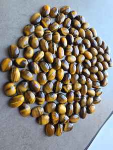 พลอยตาเสือตามธรรมชาติ AA + รูปไข่แบนปรับเทียบอัญมณีสำหรับทำเครื่องประดับ - Product Image 6