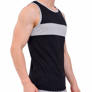 Débardeur Sportif Homme Sans Manches en Coton Respirant à Design Unique avec Panneaux Contrastants – Idéal pour la Gym, l'Entraînement et les Loisirs - Product Image 3