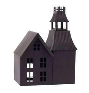 Nordic Gold Metal House Lantern – <b>Winter</b> Snowflake <b>Candle</b> Holder cozy cottage, this decorative lantern features a sleek modern - Product Image 5