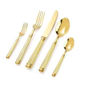 Ensemble de couverts élégants en acier inoxydable (cuillère, fourchette, couteau) pour la maison moderne et le service de restaurant - Product Image 5