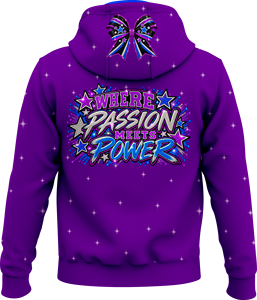 Sweat à capuche violet pour homme, imprimé pailleté, motif étoile, logo en strass, vêtement décontracté pour l'automne - Product Image 2