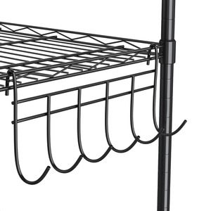 Étagère de rangement de cuisine à 6 niveaux en acier inoxydable finition noire moderne, organiseur multi-étages pour casseroles, poêles, assiettes à prix avantageux - Product Image 6