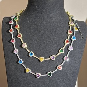 Collar de Diamantes con Corte Princesa de Lujo, Chapado en Rodio, Plata 925, Joyería para Mujer para Fiestas - Product Image 5