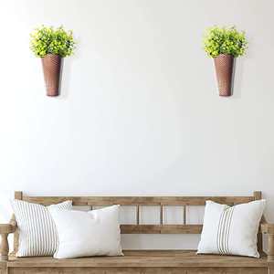 Jardinière murale élégante en cuivre fini, support mural moderne en métal pour plantes, pour la décoration de la maison - Product Image 5