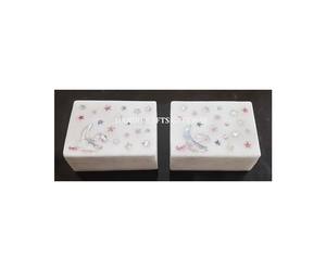 Gorgeous Looking Handmade Natural <b>Pink</b> And Blue Flower Design White Marble Mother Of Pearl Inlay Jewelry <b>Boxes</b> For <b>Gifts</b> Purpose - Product Image 2