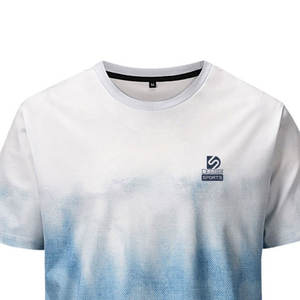 Ensemble T-shirt et short en toile respirante pour homme, style streetwear décontracté, avec logo personnalisé sur le devant, vente en gros - Product Image 3