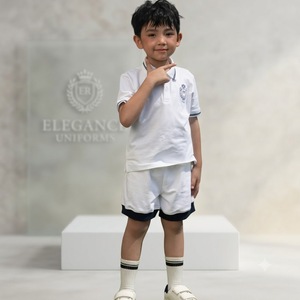 Ready to Ship Children's <b>Clothes</b> Polo Collar T-Shirt Spandex Crocodile <b>Machine</b> Embroidery White Boy and Girl Teenager Kid- David - Product Image 1