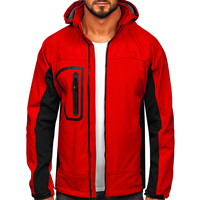 Chaqueta Softshell Premium, Tejido Elástico Resistente, Diseño Cómodo, Chaqueta de Invierno, Adecuada para Correr, Chaqueta Softshell Informal para Hombre