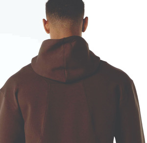 Ensemble de survêtement à capuche marron pour homme, manches longues, couleur unie, avec poches latérales, matière respirante en spandex et polyester, vêtements décontractés - Product Image 3