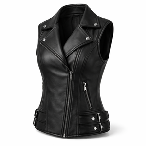 Wholesale OEM Women's Premium <b>Leather</b> <b>Vests</b>-Autumn/Winter Breathable Eco-Friendly Factory Direct Supplier High Quality <b>Leather</b> - Product Image 3