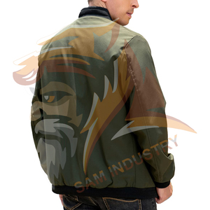 Chaqueta de Satén Bordada con Logotipo Personalizado para Hombre, Chaqueta de Moda con Cierre de Cremallera, Chaquetas de Satén para Hombre - Product Image 2