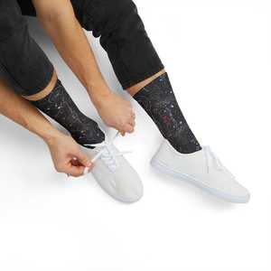 New Men's Crew <b>Socks</b> Paisley Pattern Digital Printing Breathable Knitted Daily Wear Spring Season Spandex <b>Polyester</b> <b>Socks</b> - Product Image 3