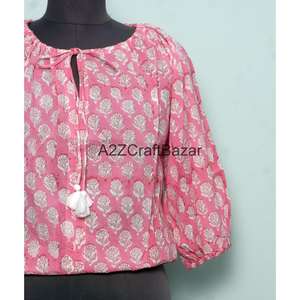 Vestido Mini Informal de Oficina para Mujer, 100% Algodón Tejido a Mano, Manga Larga, Cuello Redondo, Estampado Floral, Transpirable, Ecológico, Holgado - Product Image 2