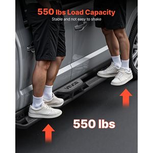 2019 2025 Dodge Ram 1500 cabina equipaggio pedane in acciaio al carbonio da 6 pollici gradini laterali 550 Lbs capacità di carico ampio cavo antiscivolo - Product Image 5