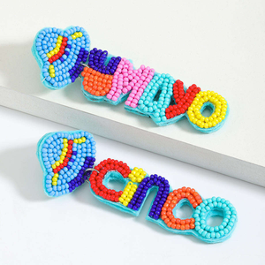 Adorno Artesanal Personalizado, Ligero, Estilo Bohemio Clásico, Multicolor, Hecho a Mano con Cuentas Bordadas, Chapado en Oro, Certificado Seguro para Compromiso - Product Image 5