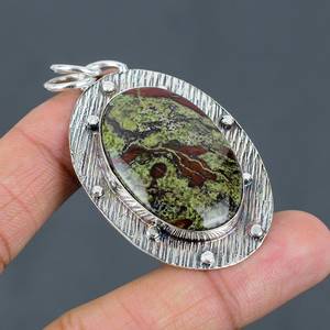 Handmade Bloodstone Pendant 925 Sterling Silver Unique Elegant Fashion Gemstone Jewelry Boho Accessory - Product Image 6