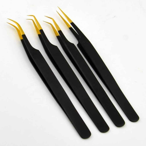 Hot Selling Professional Lightweight Stainless Steel Eyelash Tweezers Multi-Use New Style Pointed Tip OEM Design Made Pakistan - Product Image 1