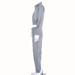 Womens 2 Piece Velour Tracksuit Two Piece Outfits for Women Long Sleeve <b>Zip</b> <b>up</b> <b>Crop</b> Tops Sweatpants Sets Pockets - Product Image 2