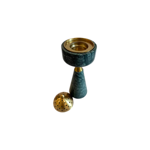 Handmade Eco-Friendly Wood/Resin Bakhoor Incense Burner Green Resin Base High-class Home Decor All-Season Incense <b>Diffuser</b> - Product Image 4