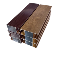 Harga Pabrik Vietnam Tien Dat Aluminium TD64 Seri 6000 Profil Ekstrusi Aluminium Motif Kayu untuk Lemari TV