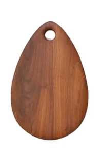 Acacia Wood Chopping <b>Block</b> Leather Hanging Loop Natural Serving Platter Light Weight Anti-Slip Dishwasher Safe for Cheese Fruit - Product Image 2